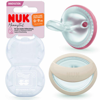 Nuk silikoninis MommyFeel čiulptukas 0-9M rožinis 2 vnt. 2 vnt.