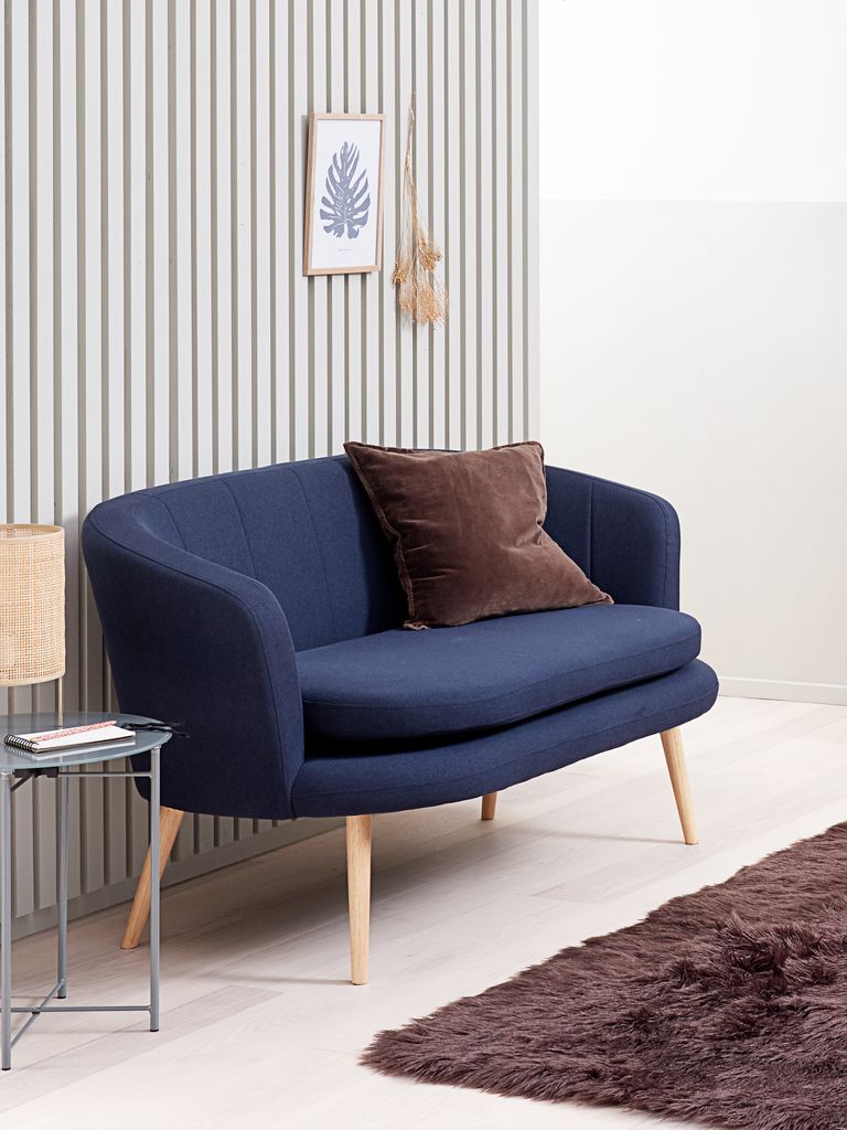 GISTRUP GISTRUP 2-vietė sofa, tamsiai mėlyno audinio