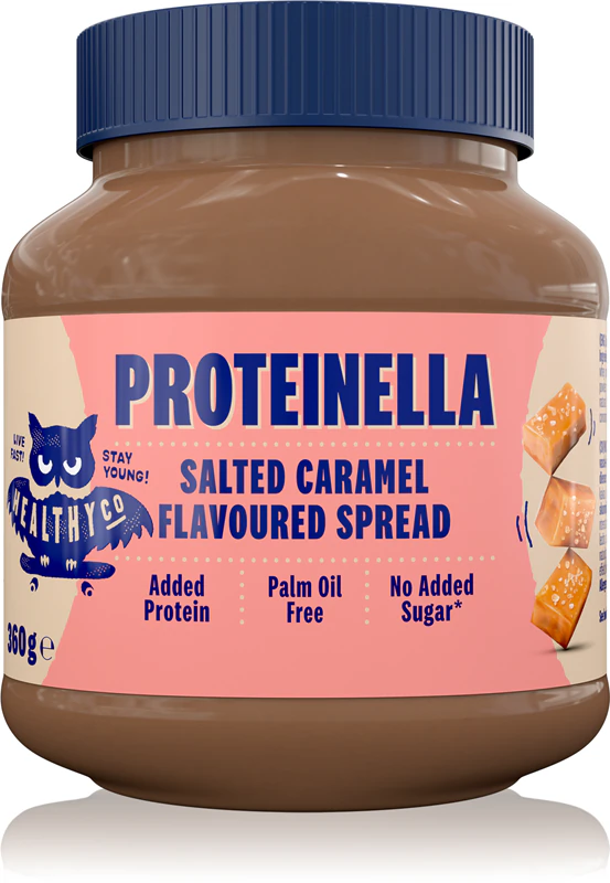 Pasta de proteína sabor caramelo salgado HealthyCo Proteinella