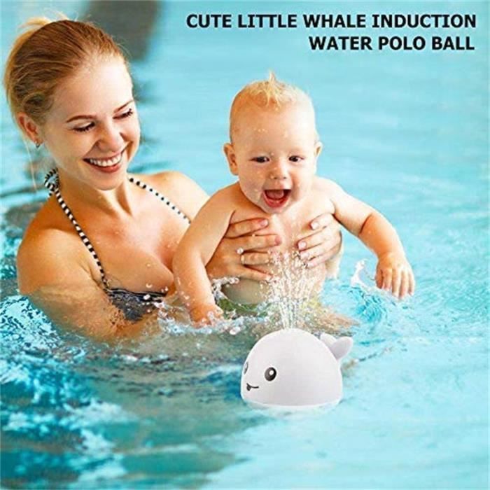 Jouet de bain - Baleine à jet - LED - Bleu - Pour bébé 6 mois et plus