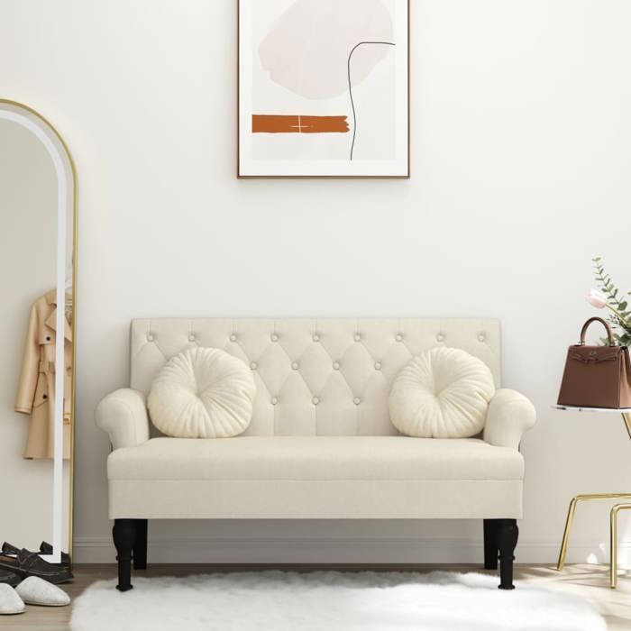 Panca vidaXL con schienale, panca con braccioli, seduta per soggiorno, mobile per soggiorno, camera da letto, corridoio 372128