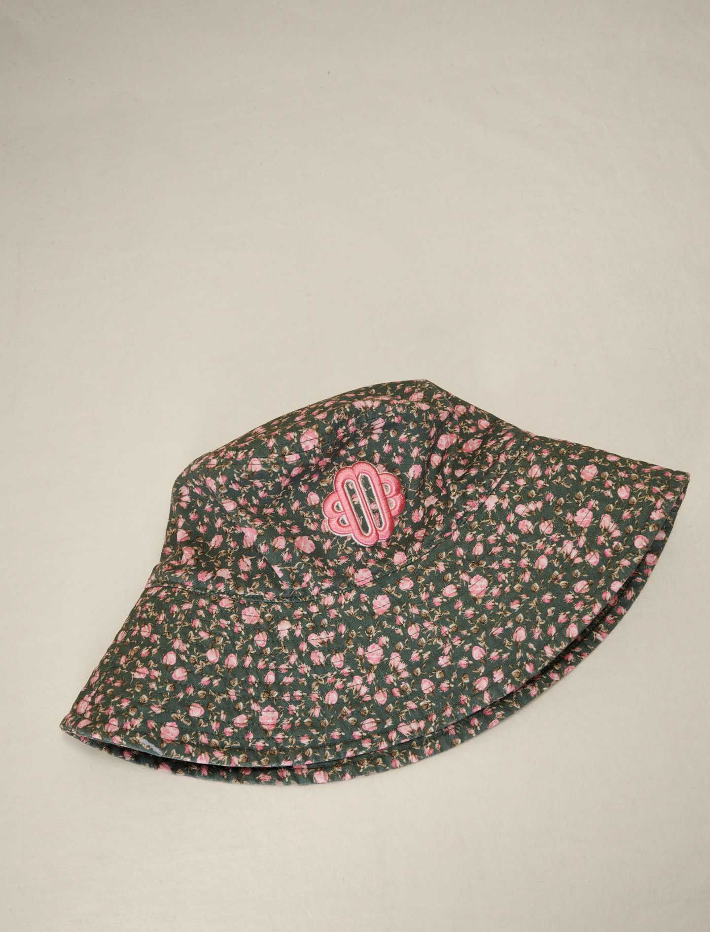 Bob wide printed-Bouton de roses