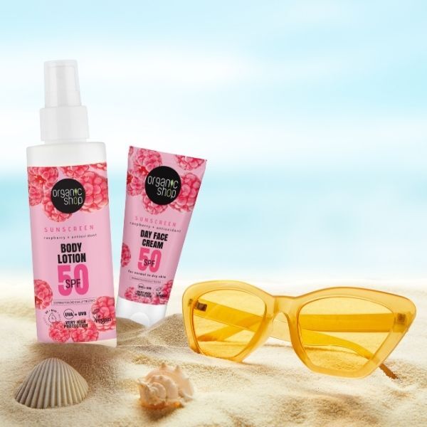 Lotion solaire corporelle Organic Shop FPS 50 150 ml