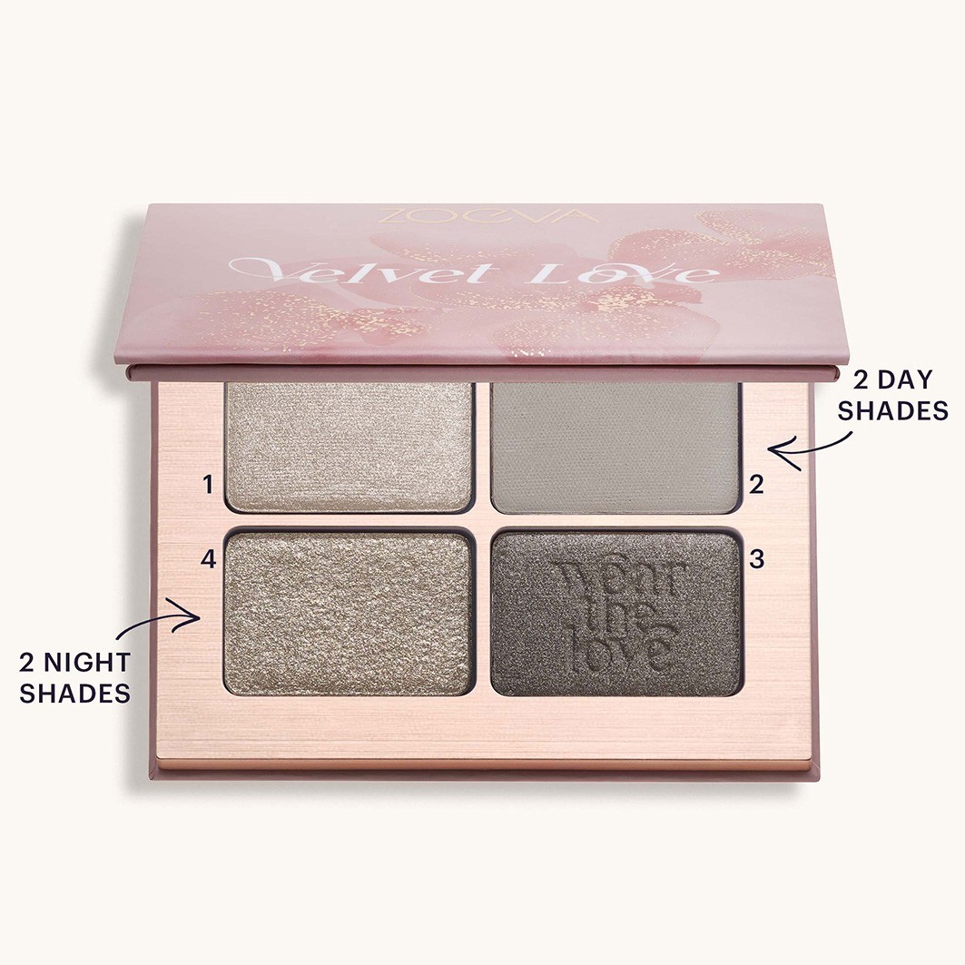 Očné tiene ZOEVA VELVET LOVE Quad - 6 g