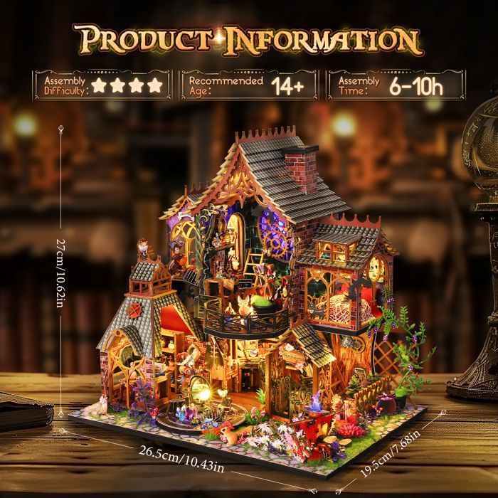 Kit per costruire una casetta in miniatura in legno fai da te – Modello in miniatura creativo, decorazione artigianale, regalo per adulti e ragazzi