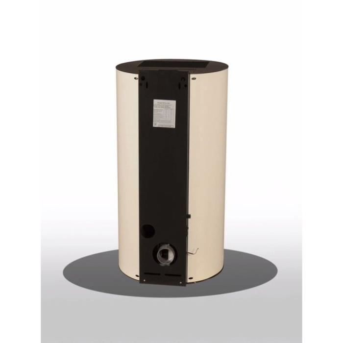 OPTIMO Poêle à granulés rond étanche CRISTO blanc 9kW