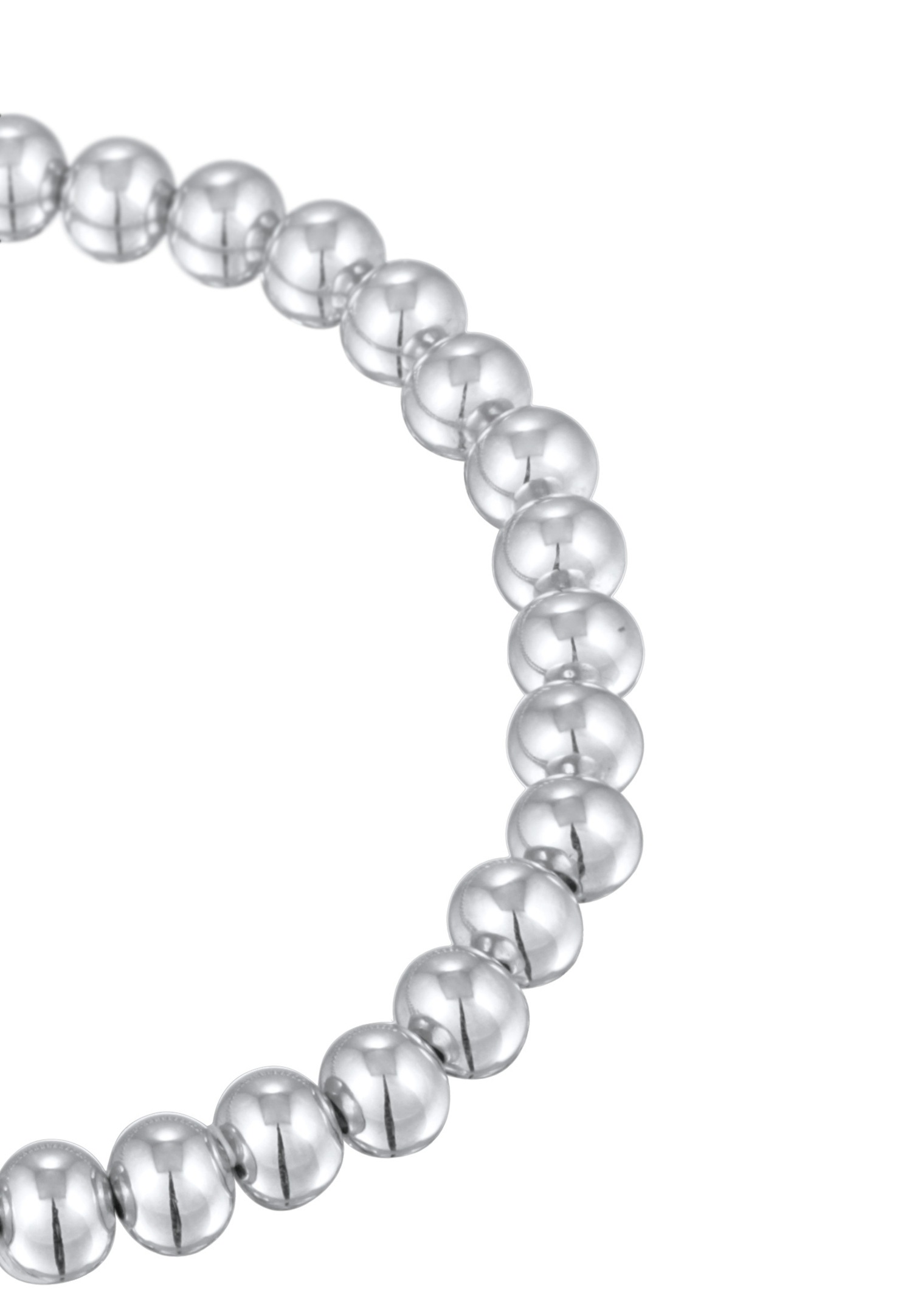 Elli Femmes Boule Géo Tendance Combinable Couleur Argent