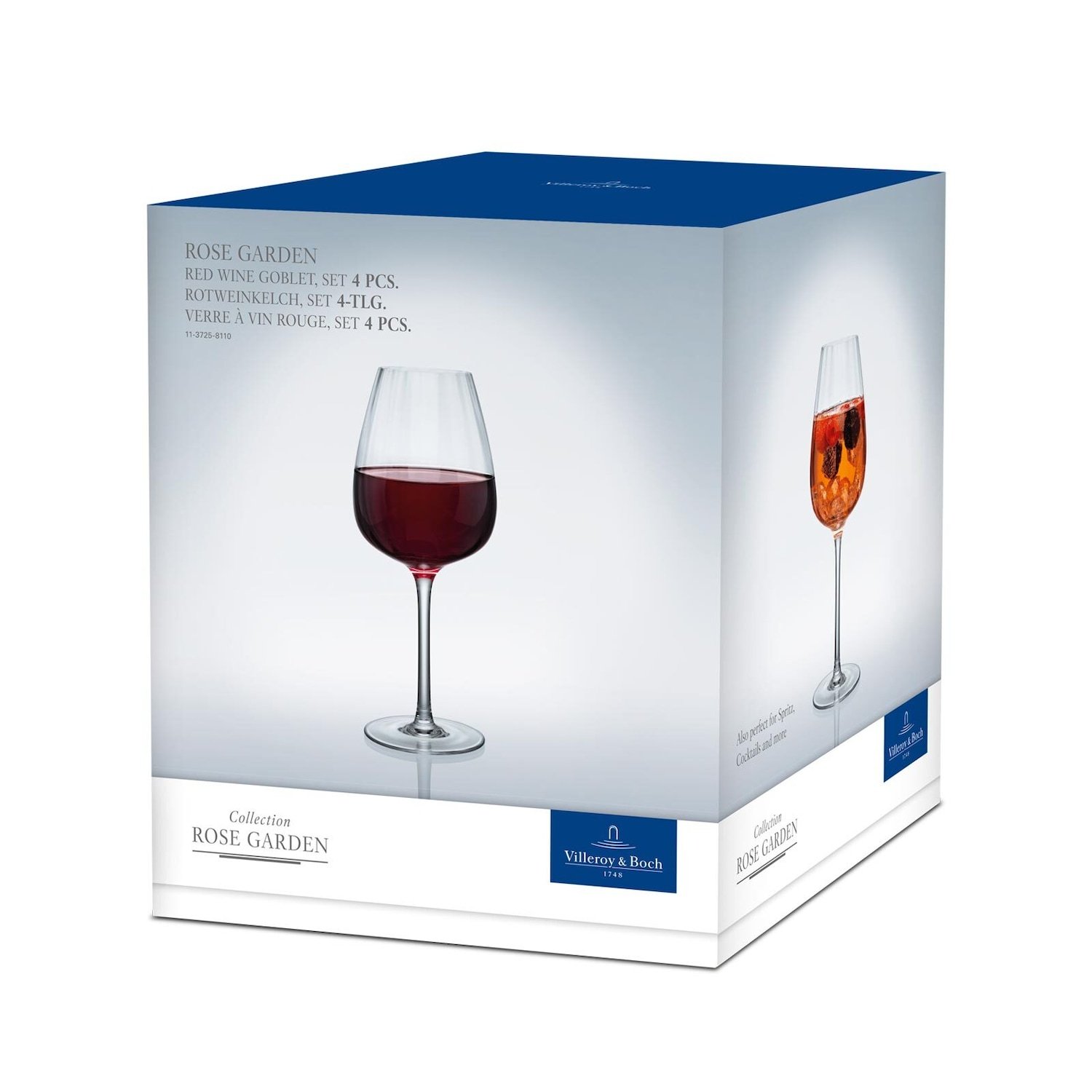Villeroy & Boch čaše za crno vino od stakla, set od 4, Ružičnjak - 1 komad