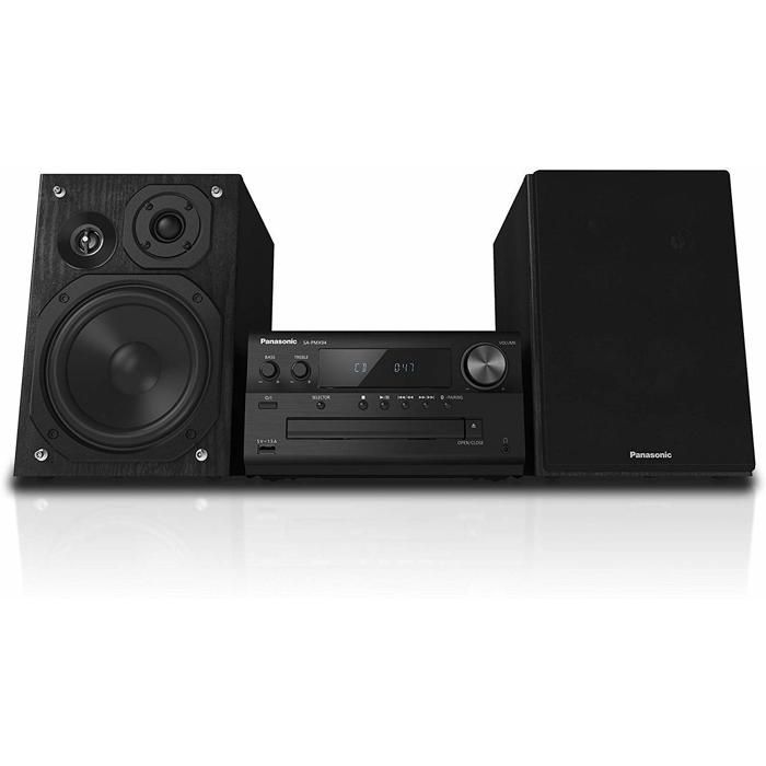 Sistema stereo PANASONIC SC-PMX94 - AUX, Bluetooth, DAB+, CD, FM - Audio ad alta risoluzione 2 x 60 W Nero