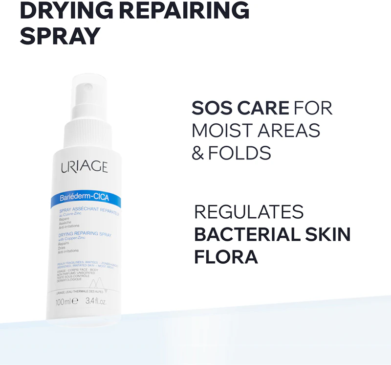 Uriage Bariéderm Cica Drying Repairing Sprejový regenerační sprej s obsahem mědi a zinku