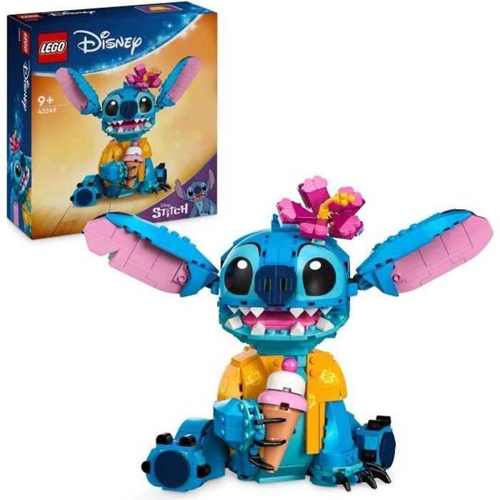 LEGO | Disney 43249 Conjunto de Construção Stitch para Crianças, Casquinha de Sorvete e Figura