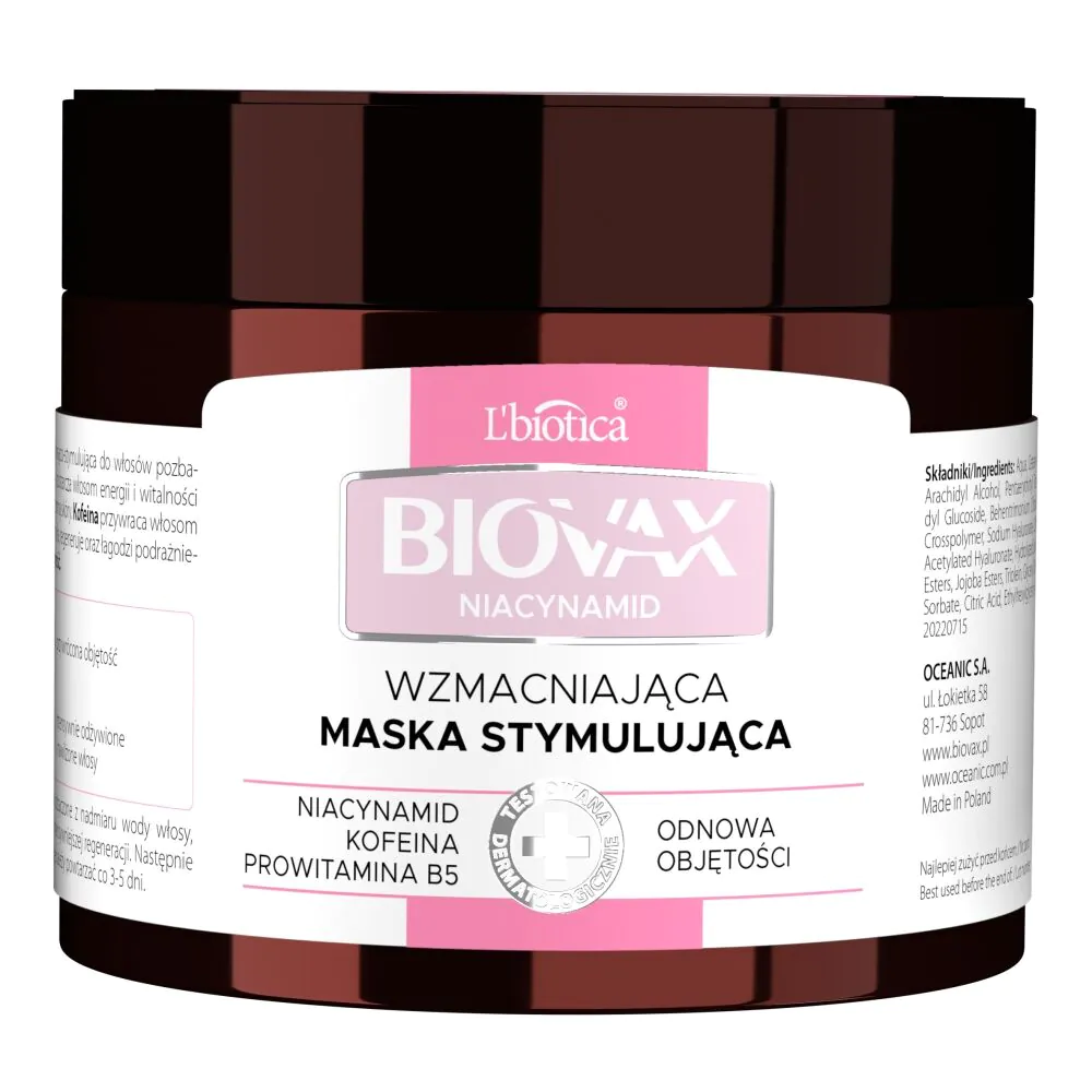 Biovax Niacynamid Wzmacniająca Maska Stymulująca do włosów