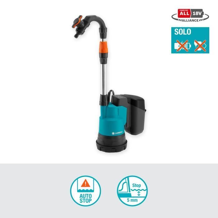 Bomba coletora de água da chuva GARDENA 2000/2 18V P4A (bateria não incluída)