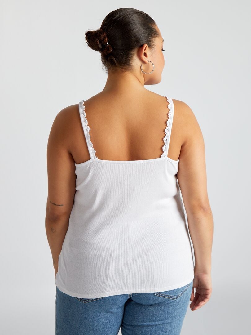Camisole met dunne bandjes - wit