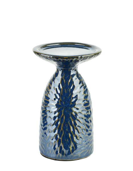 Świecznik YARINE BLUE 10,5x8,5x16,5cm