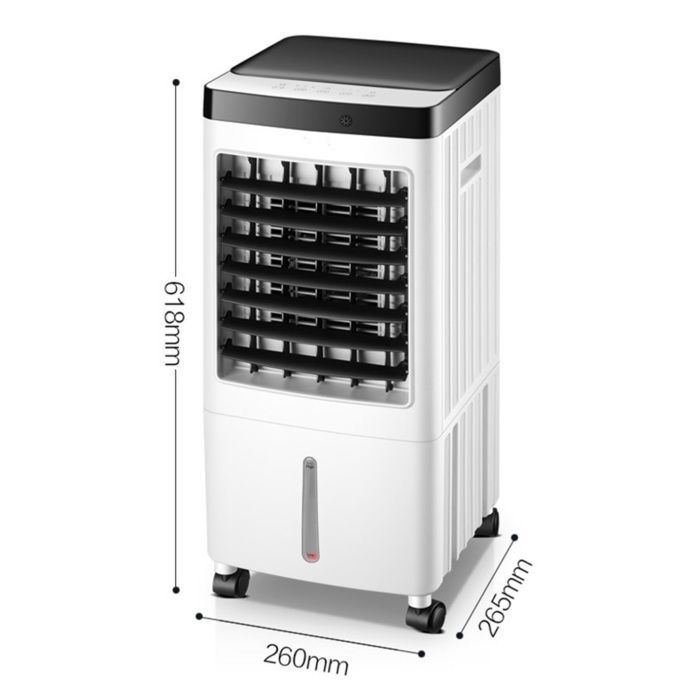 Climatiseur rafraichisseur d'air , Ventilateur rafraîchisseur puissant avec télécommande, Réservoir 10L, 3 vitesses, faible bruit