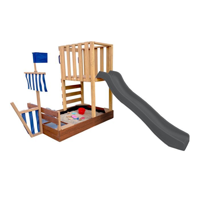 Zona de juegos - AXI - Vicky - Madera maciza - Tobogán de 175 cm - Arenero incluido