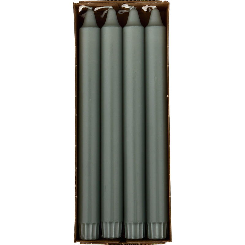 Vie Eco Crown-lys 8-pakning 24 cm øko antikkgrønn