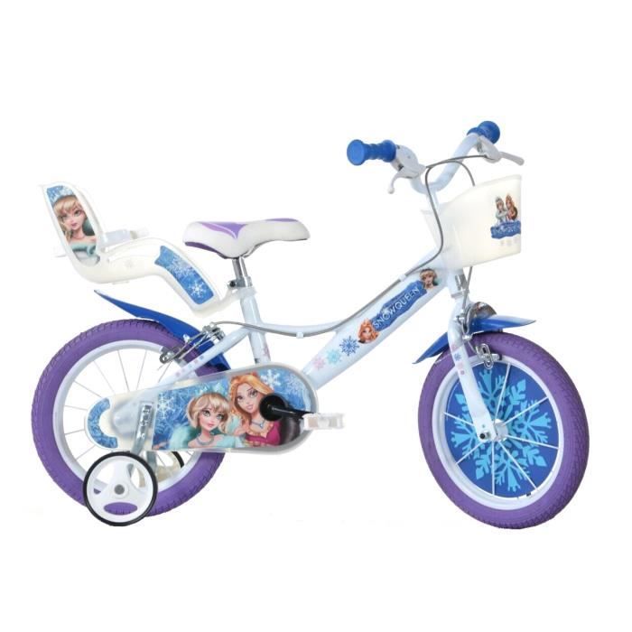 Kinderfiets van 35,5 cm - SNOW QUEEN - Blauw model - Leeftijd 4 tot 6 jaar - 35,5 cm wielen - Meisje