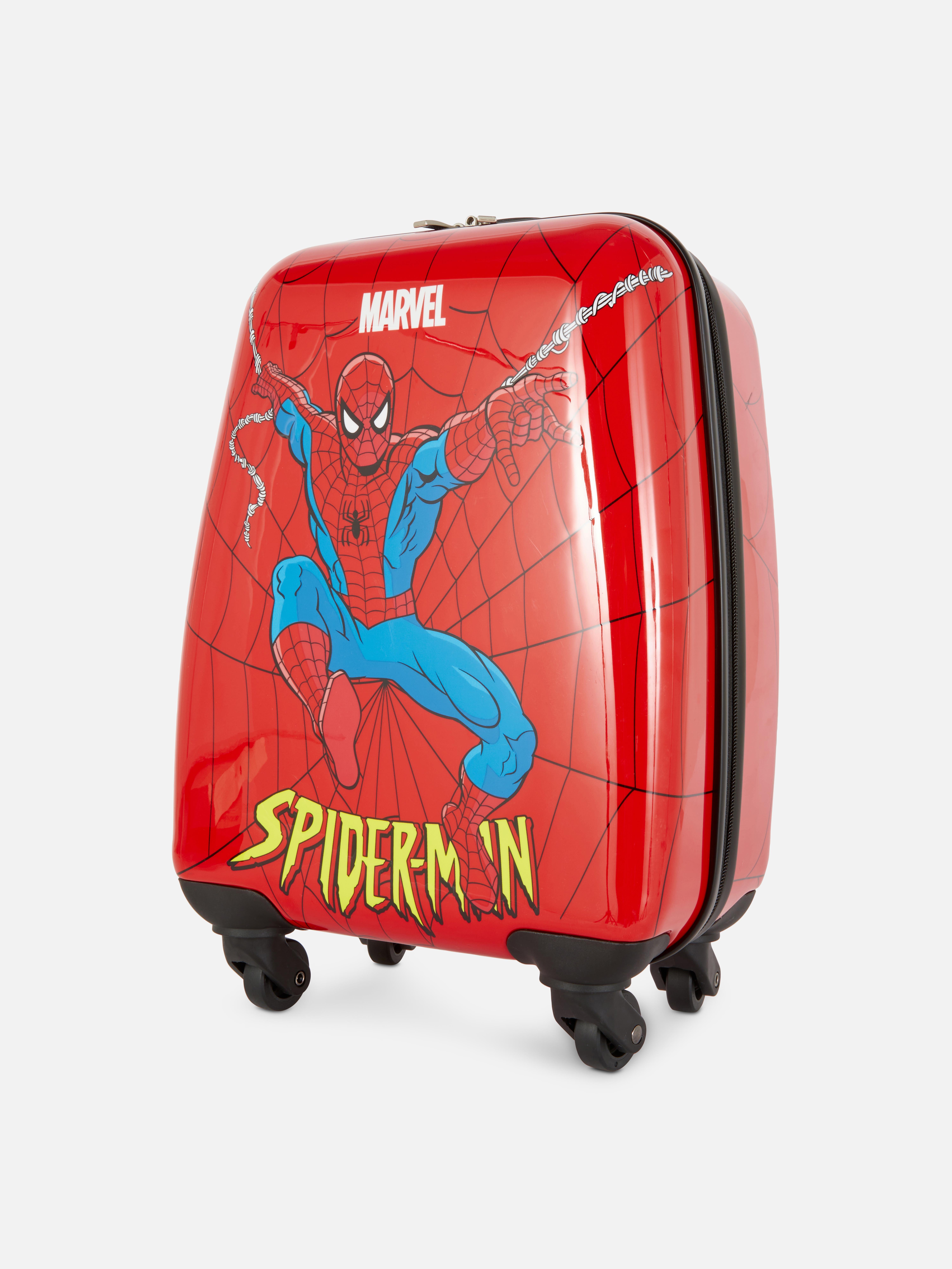 Geantă rigidă cu patru roți MARVEL Spider-Man Geantă MARVEL cu mâner telescopic, patru roți și un design Spider-Man plin de acțiune