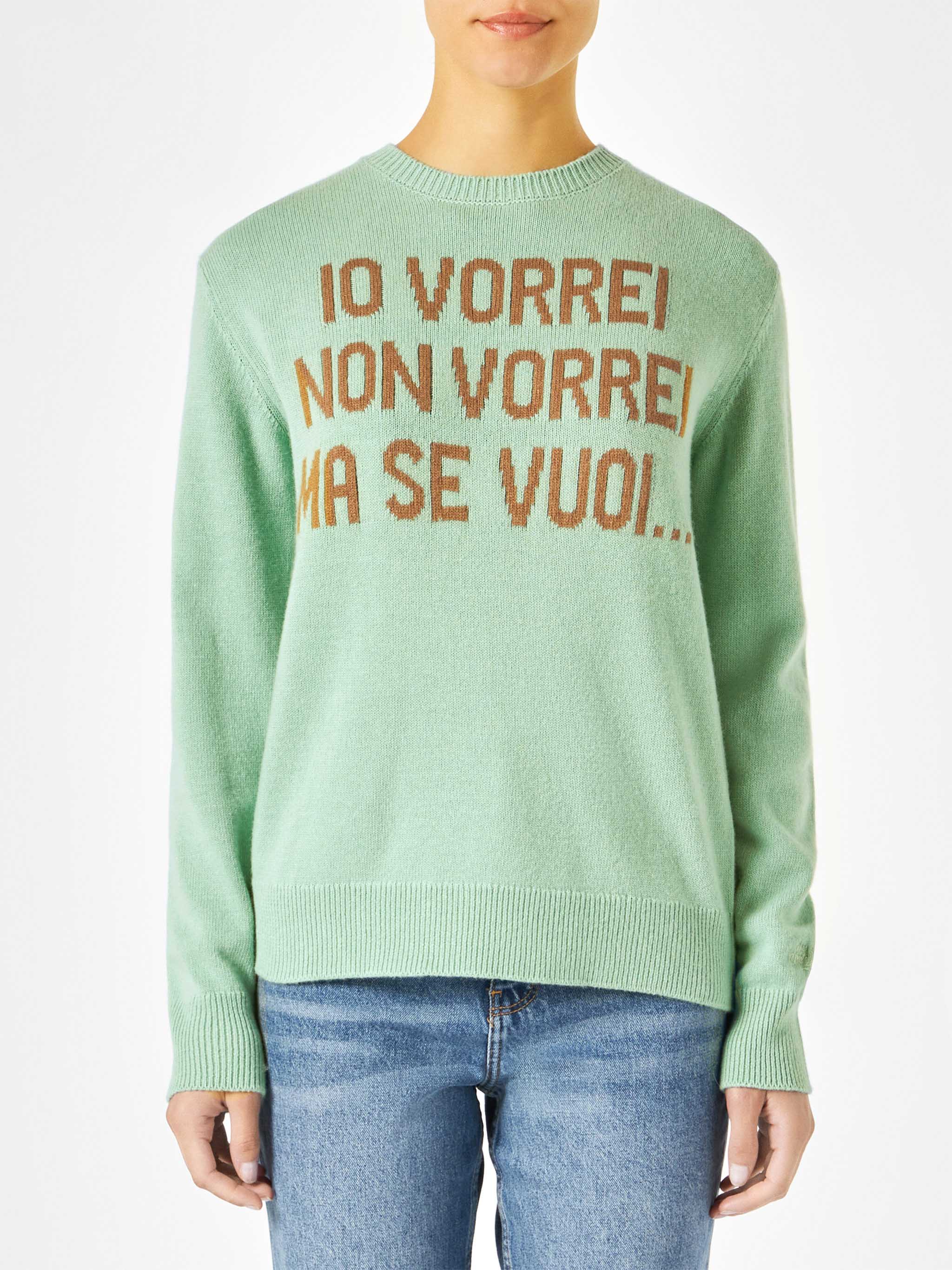Maglione da donna verde con stampa jacquard | EDIZIONE SPECIALE DI NIK