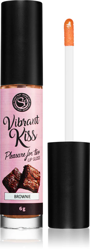 Gloss labial Secret Play Vibrant Kiss Brownie com efeito vibratório