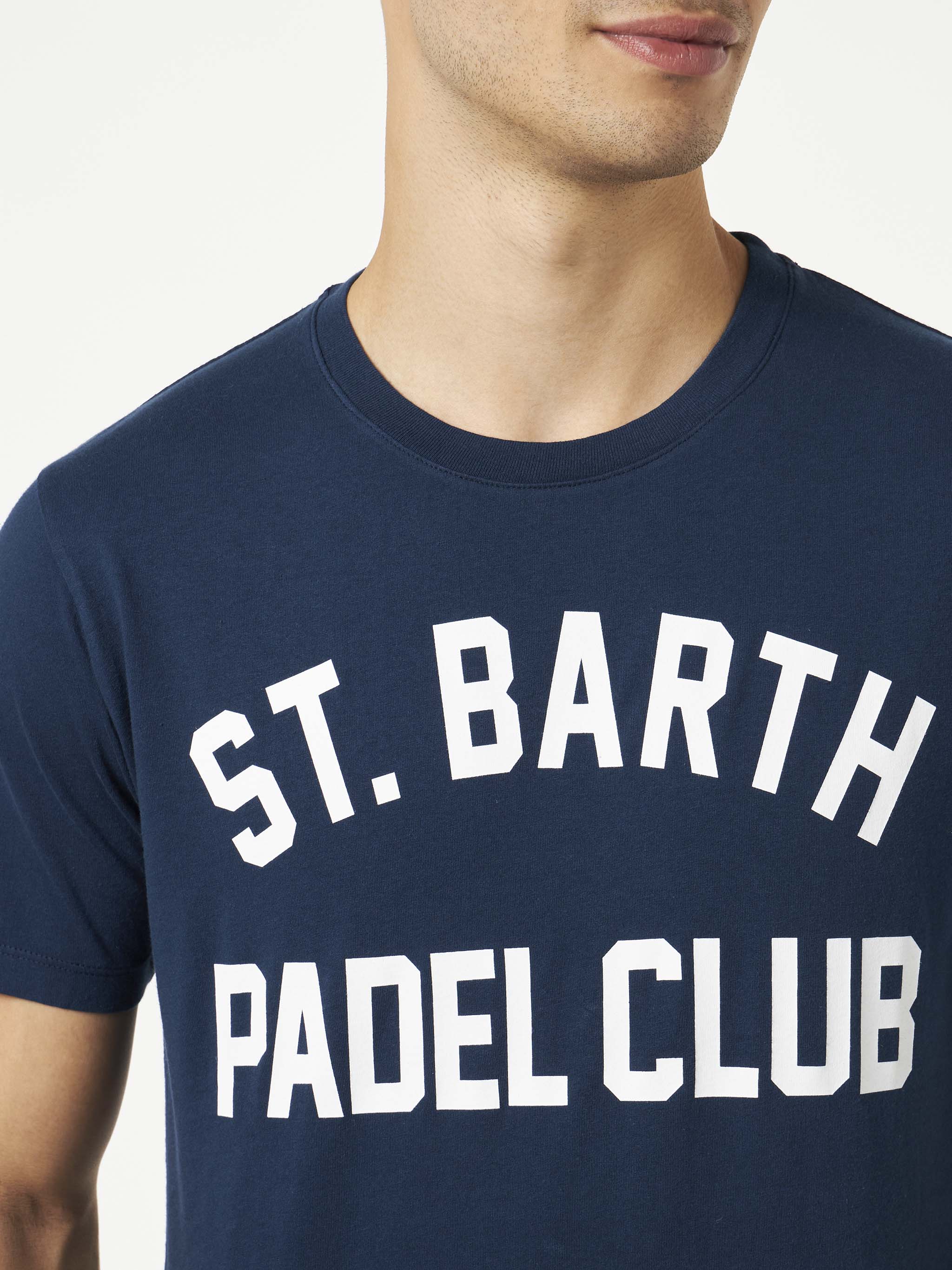Heren T-shirt van katoen met vintage-look en St. Barth-opdruk.
