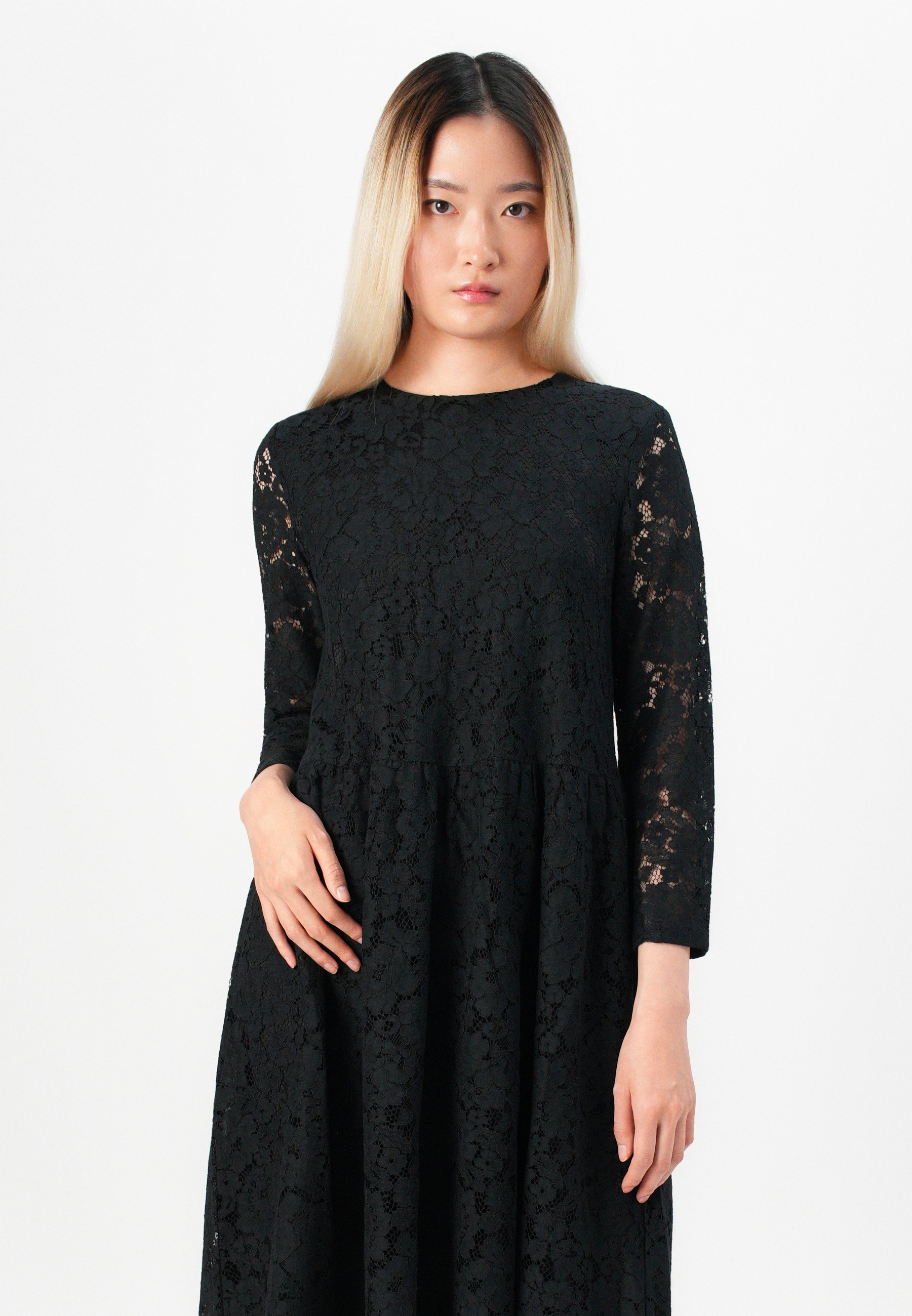 ONLY ONLMIKA LIFE LOOSE DRESS WVN - Dagjurk - zwart
