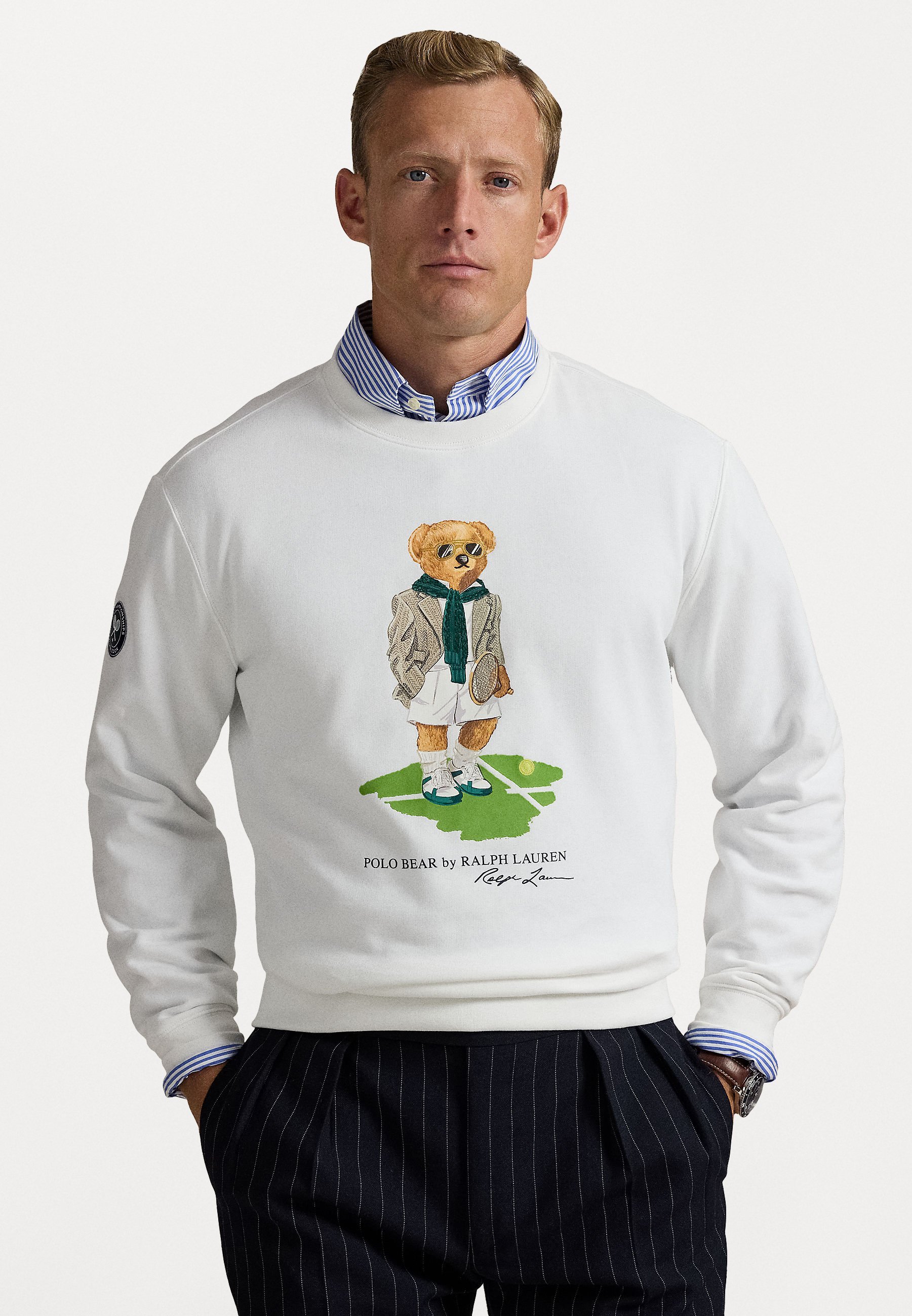 Polo Ralph Lauren WIMBLEDON POLO BEAR SWEATSHIRT UNISEX - Sweatshirt - keramisch wit