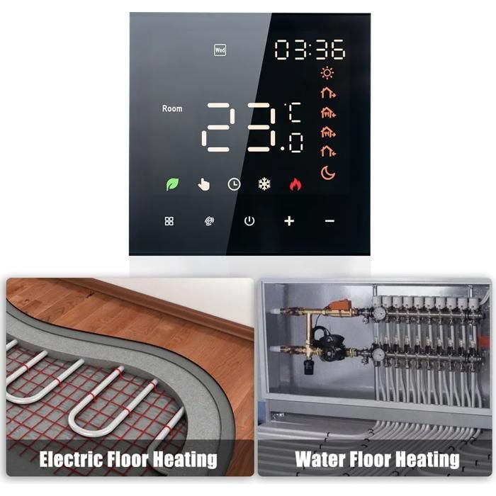 Thermostat intelligent - YYV - 16A - Écran LCD tactile - Programmable - Mural