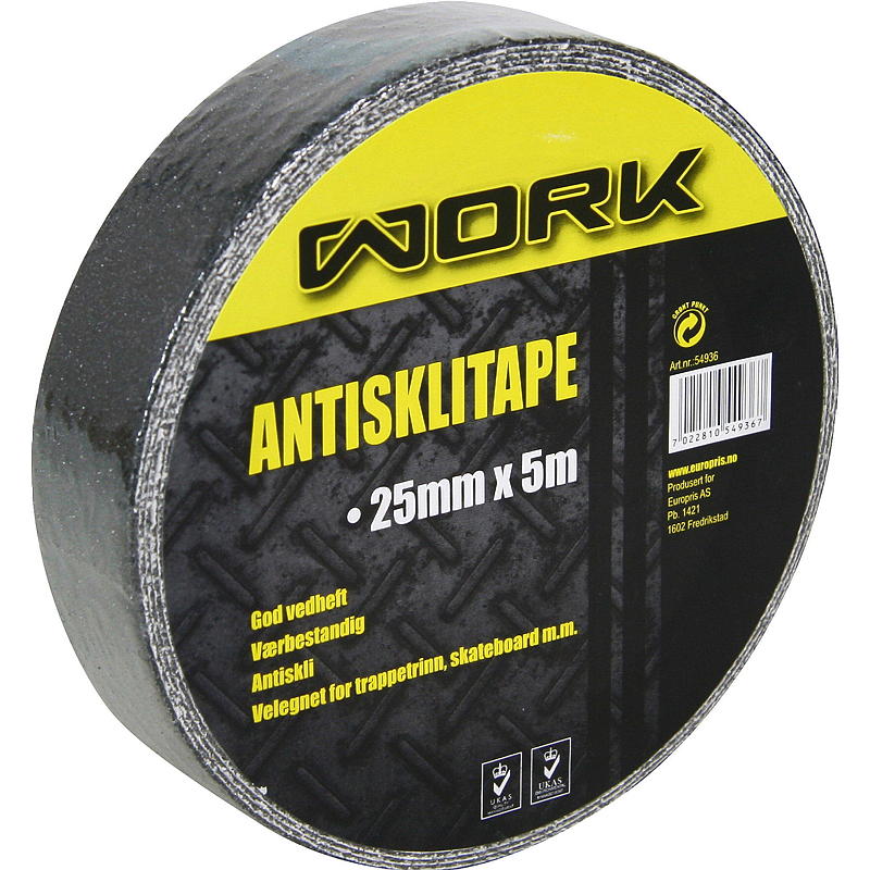 Skridsikker tape 25 mm x 5 m sort