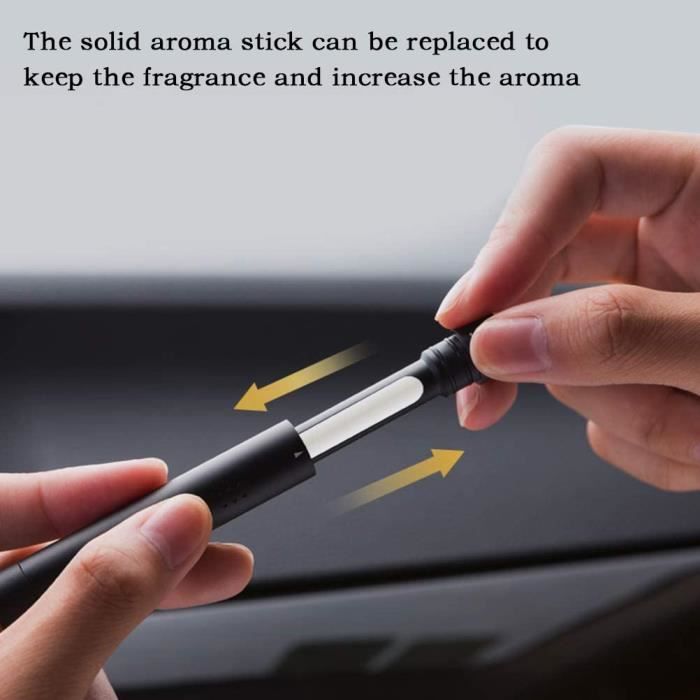 Ambientador para coche, 5 varitas aromáticas sólidas con fragancia natural, purificador de aire en diferentes aromas para coches.