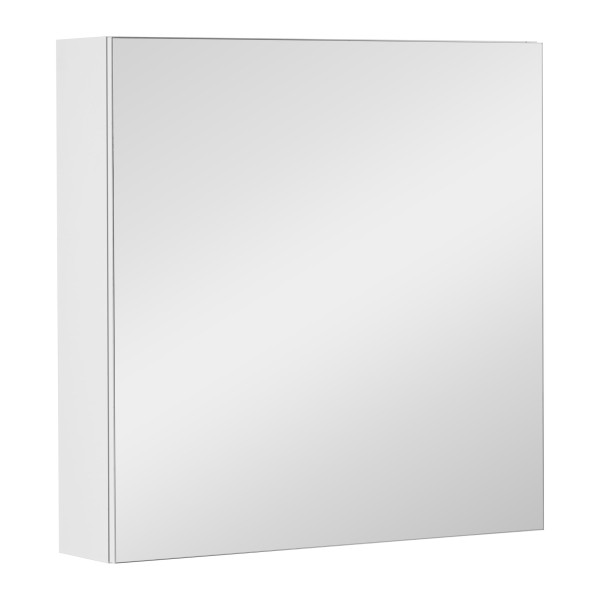 Szafka Łazienkowa z Lustrem 60cm 1 Drzwi Biały Mat Amy