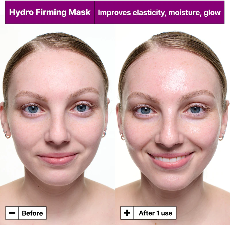 Máscara de hidrogel Dr. Jart+ Hydro Firming Mask com efeito fortalecedor.