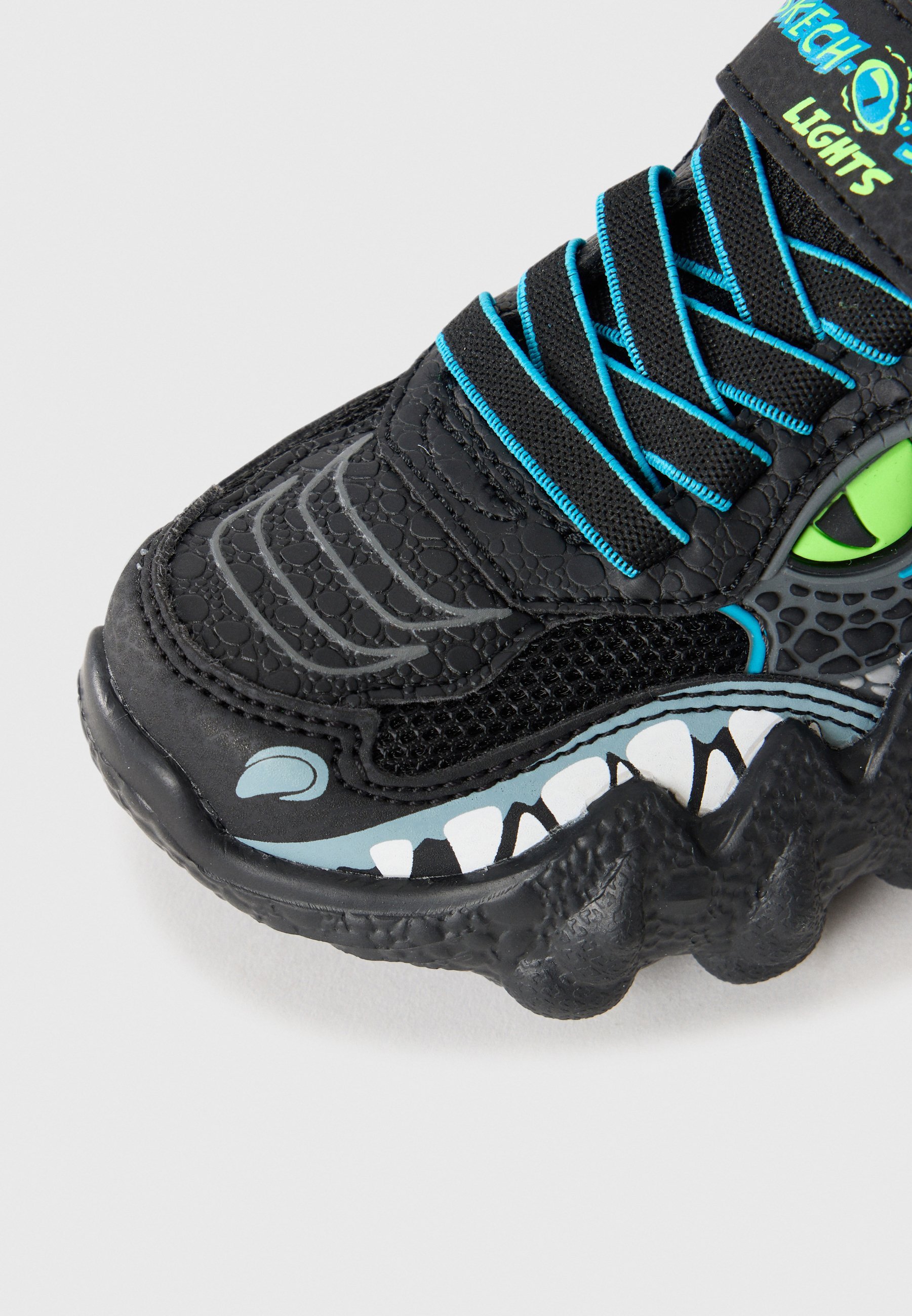 Skechers SAURUS LIGHTS - Scarpe da ginnastica - nero/blu/verde lime