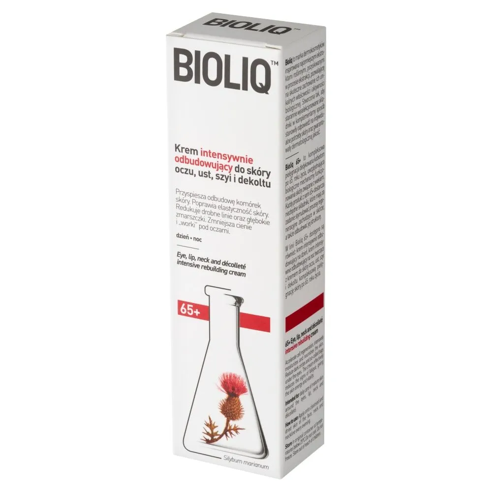 Bioliq 65+ Krem intensywnie odbudowujący do skóry oczu, ust, szyi i dekoltu