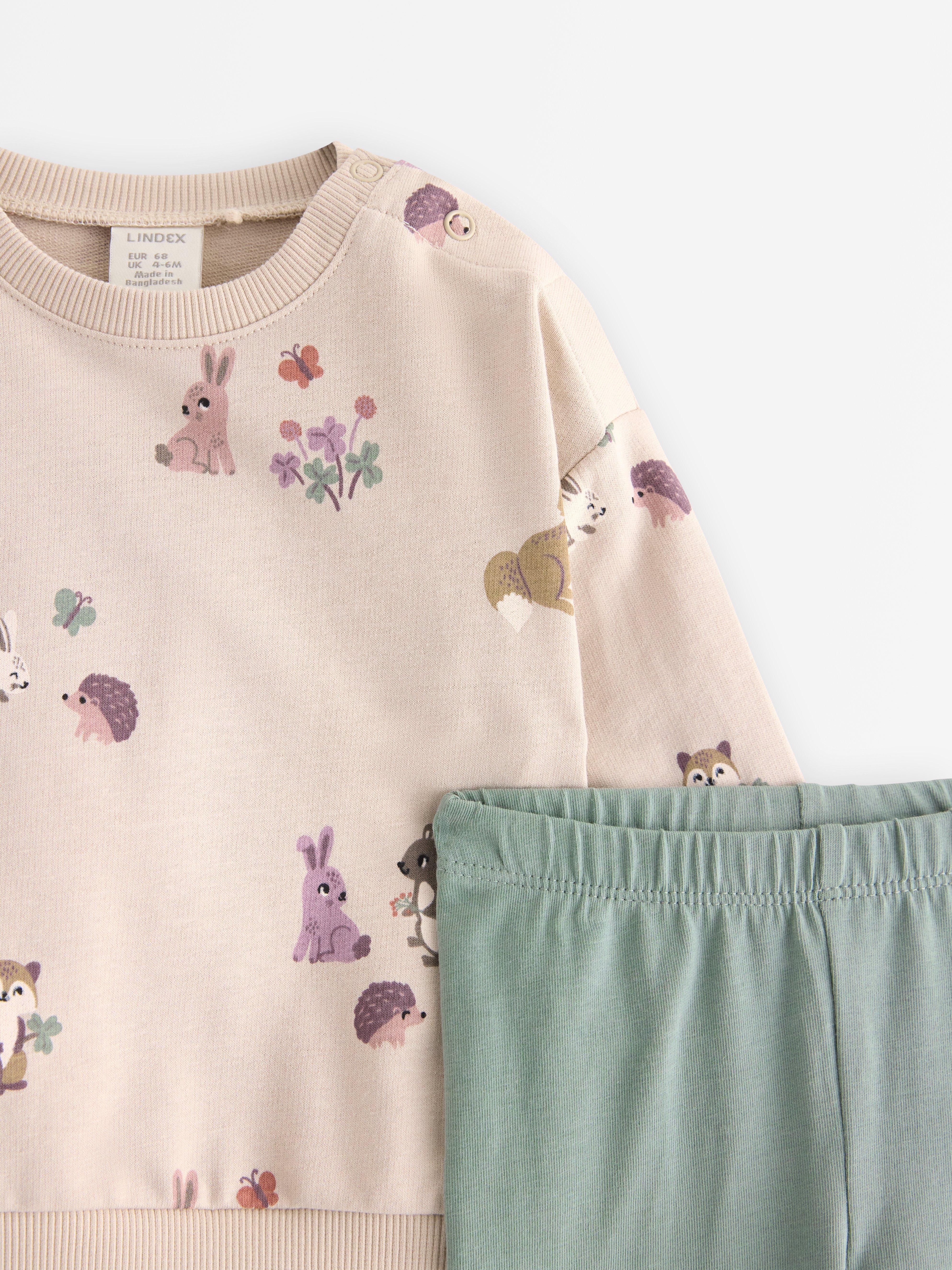 Conjunto - moletom e leggings bege claro