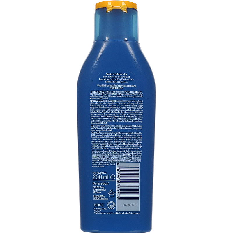 Nivea Nivea Sun SPF20 200ml lotion