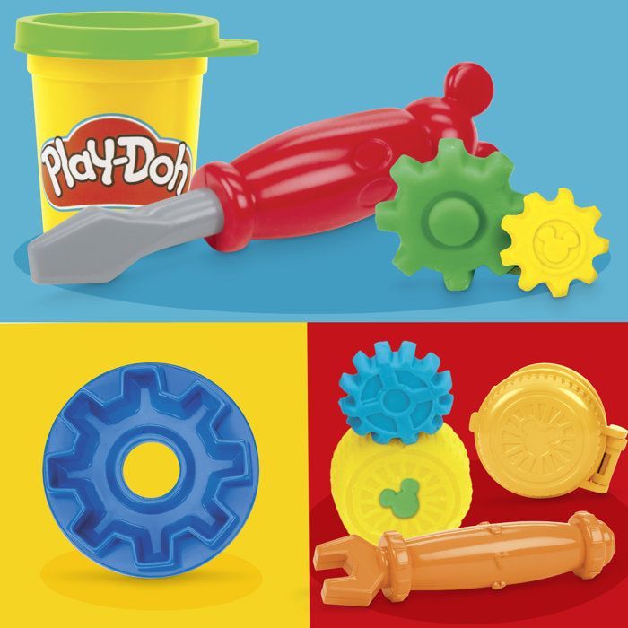 Play-Doh Disney Junior Il mio garage con Topolino, set di plastilina, attività creative, giocattoli per la scuola materna, età 2+