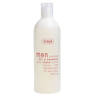 Ziaja Red Cedar vīriešu dušas želeja un šampūns 400 ml 400 ml