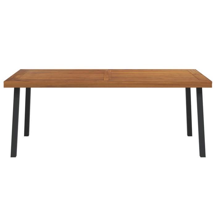 Mesa de jardín vidaXL 200x100x75 cm Madera maciza de acacia 319524