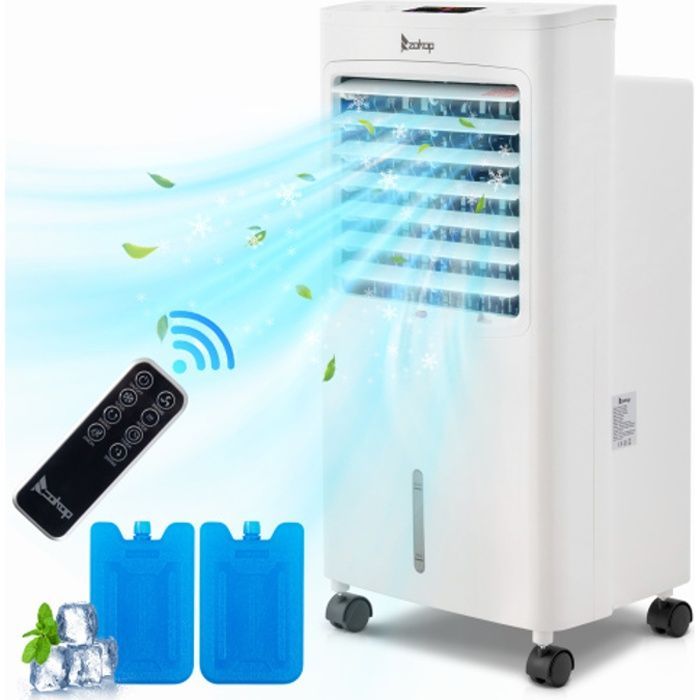 Condizionatore d'aria portatile ALIGHTUP 8L 4 in 1 senza scarico - 3 modalità, 4 impacchi di ghiaccio, timer 12 ore