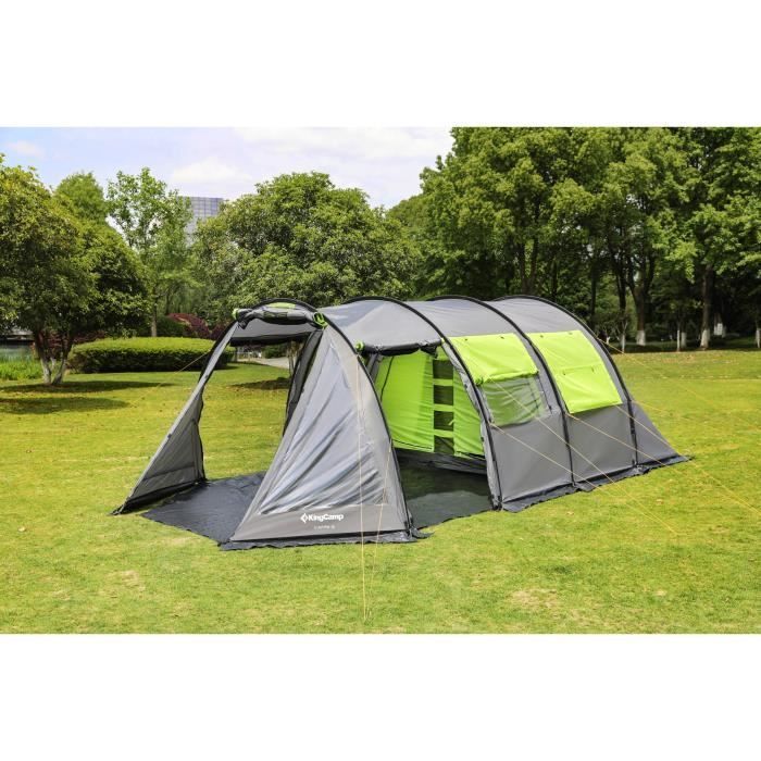 Tenda da campeggio familiare KINGCAMP CAPRI per 5 persone - 2 camere da letto - Impermeabilità 5000 mm