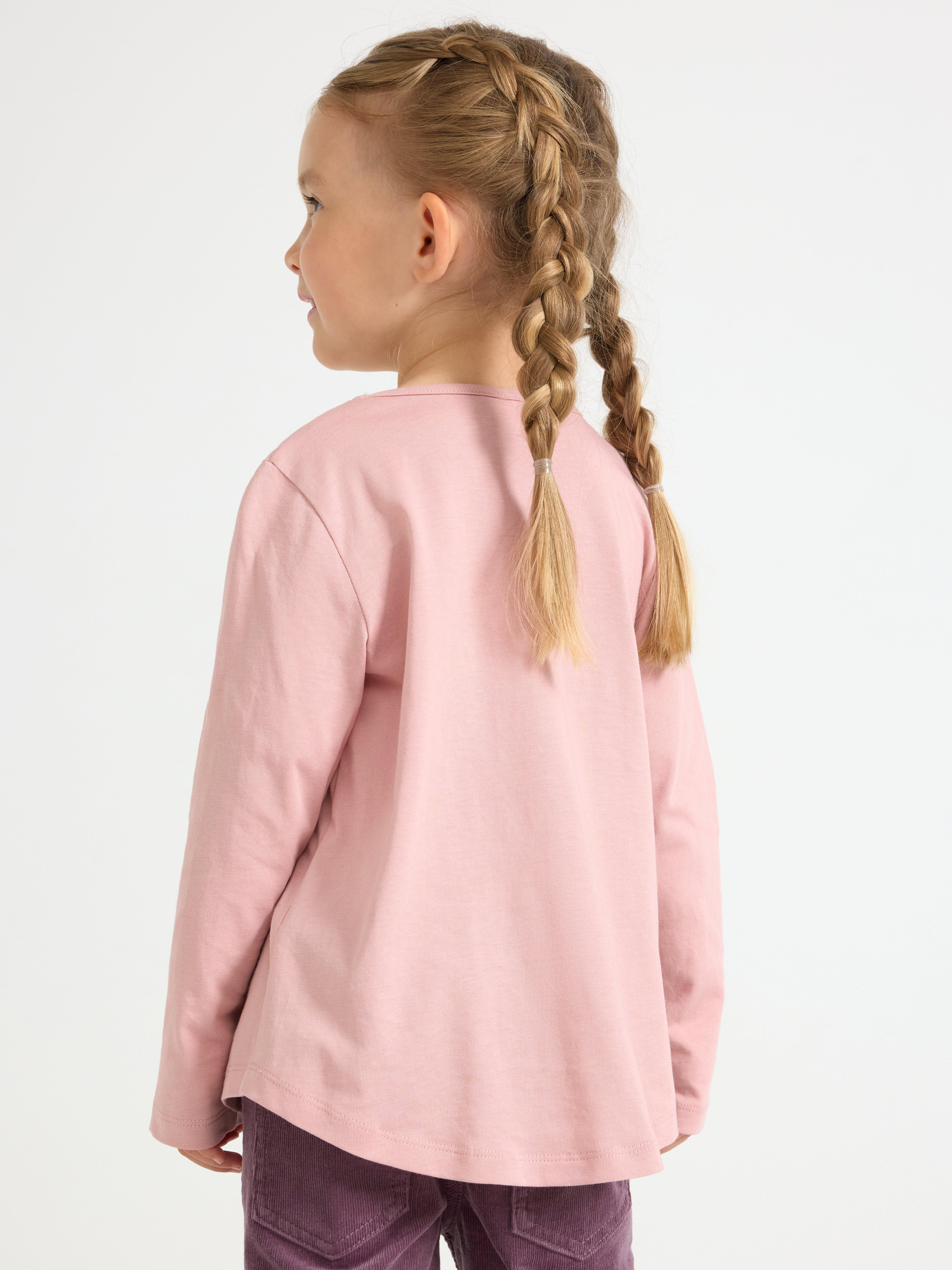 Långärmad topp Dusty Pink