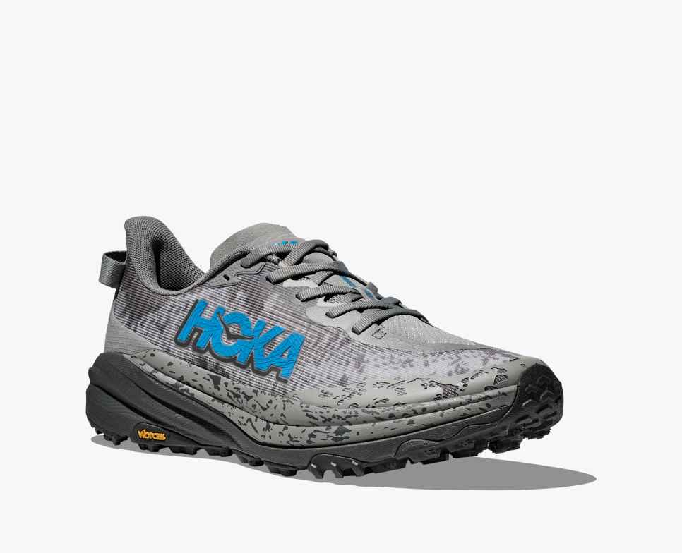 HOKA Speedgoat 6 Gris Galáctico / Azul Hoka