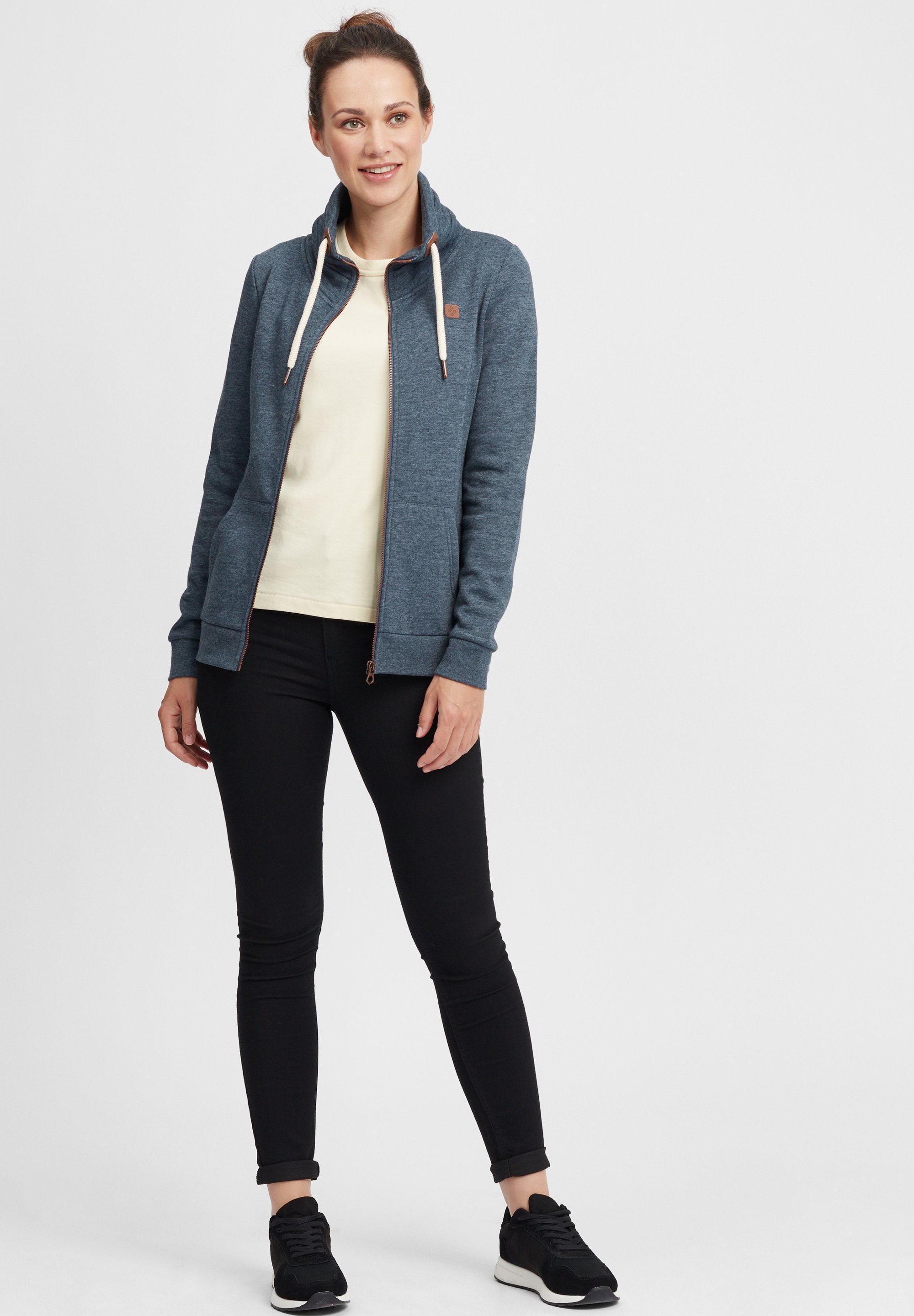 Oxmo OXVICKY - Sweat-shirt zippé - ins bl mel