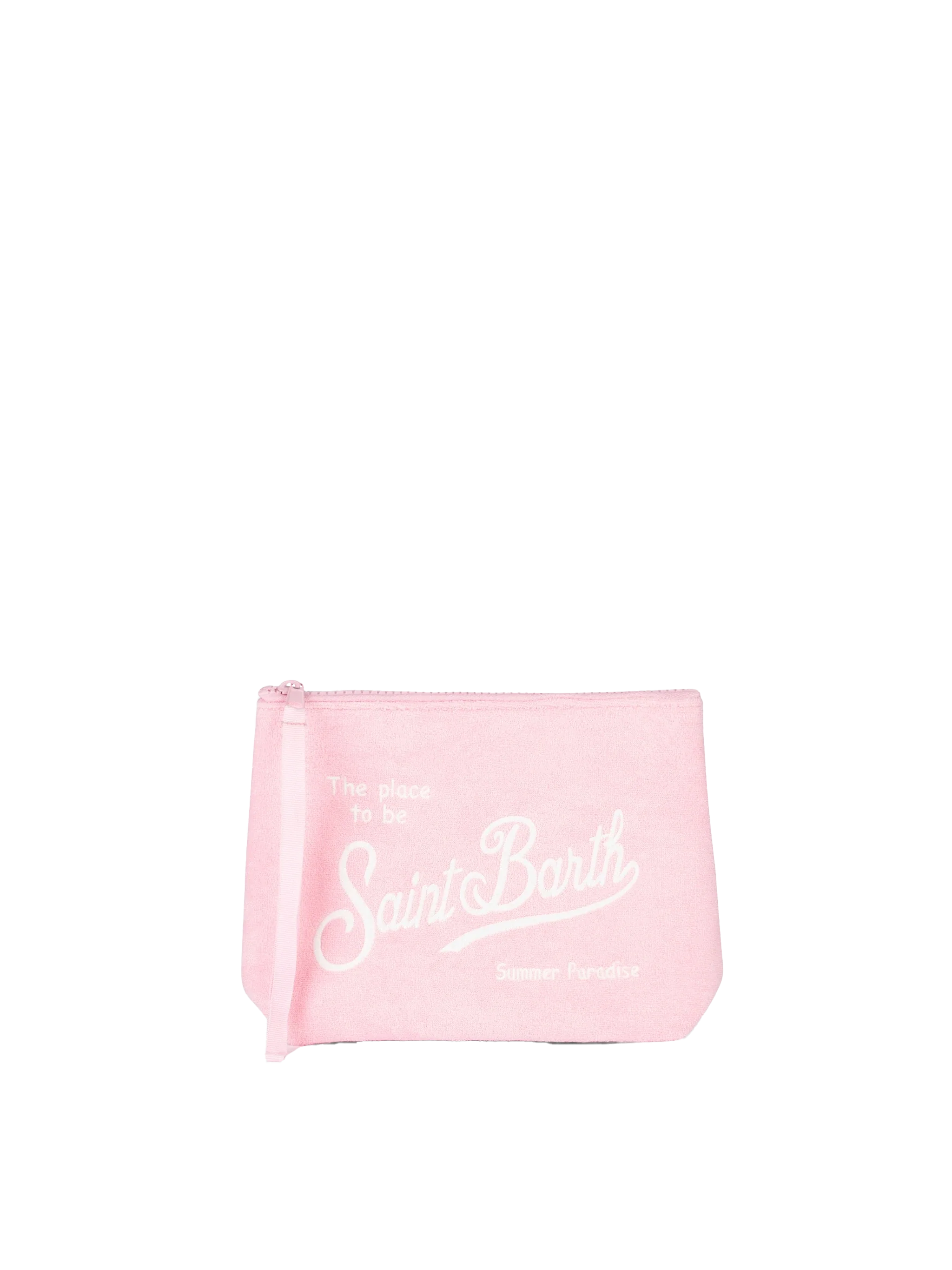 Aline clutch tas in roze spons