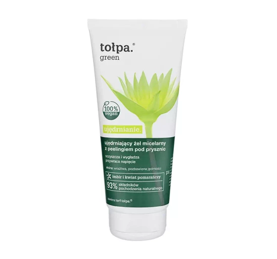 Tołpa Green ujędrnianie ujędrniający żel micelarny z peelingiem pod prysznic 200ml