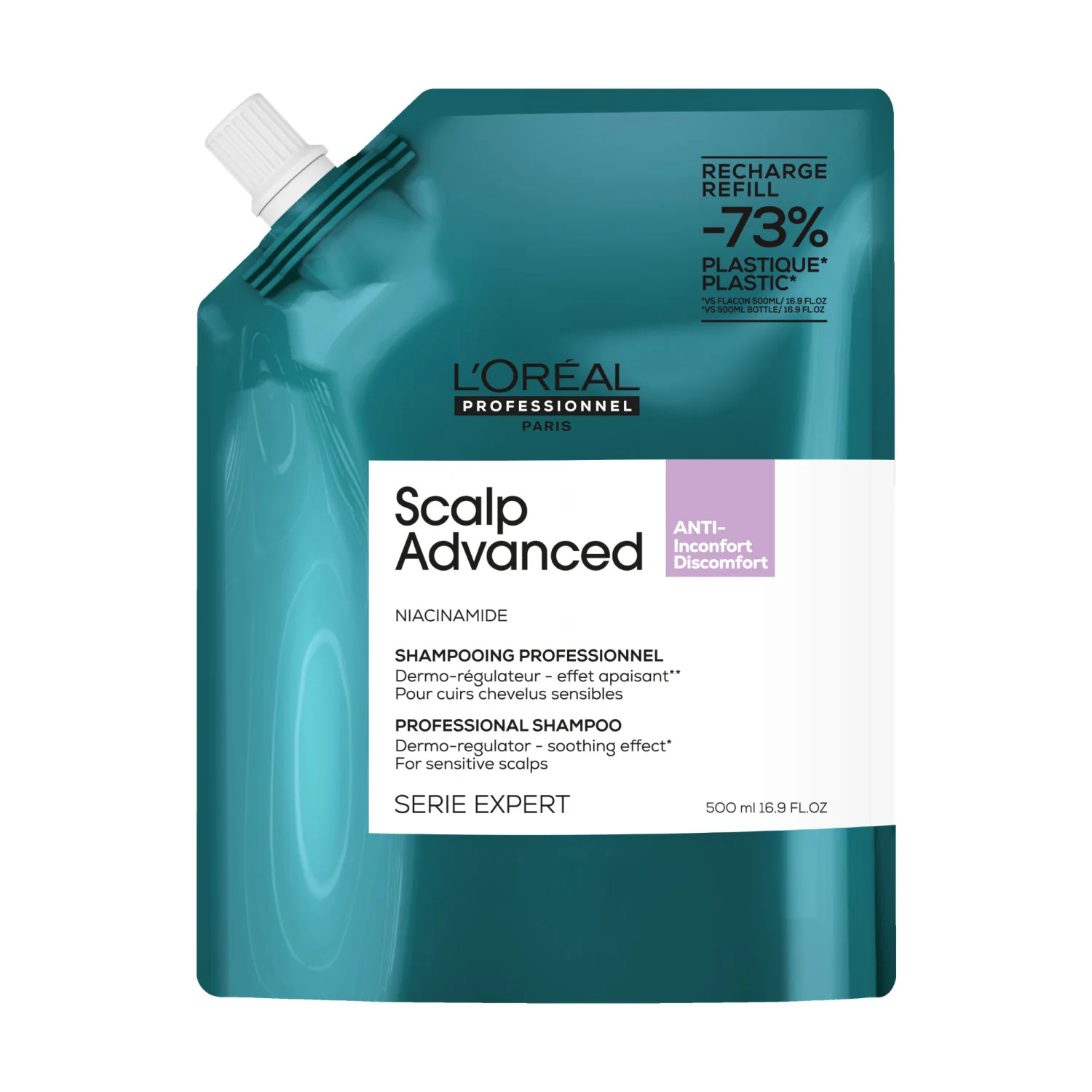 SERIE EXPERT New Scalp Advanced Shampoo Anti-Discomfort - Refill - Shampoo Purificante, Shampoo Detossinante