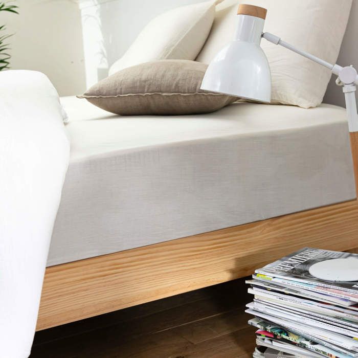 Massief houten bedbodemset 140x190 - Licht hout - Terre de Nuit